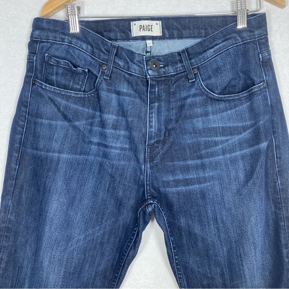 PAIGE Blue Straight-Leg Jeans Classic Fit - Picture 5 of 16